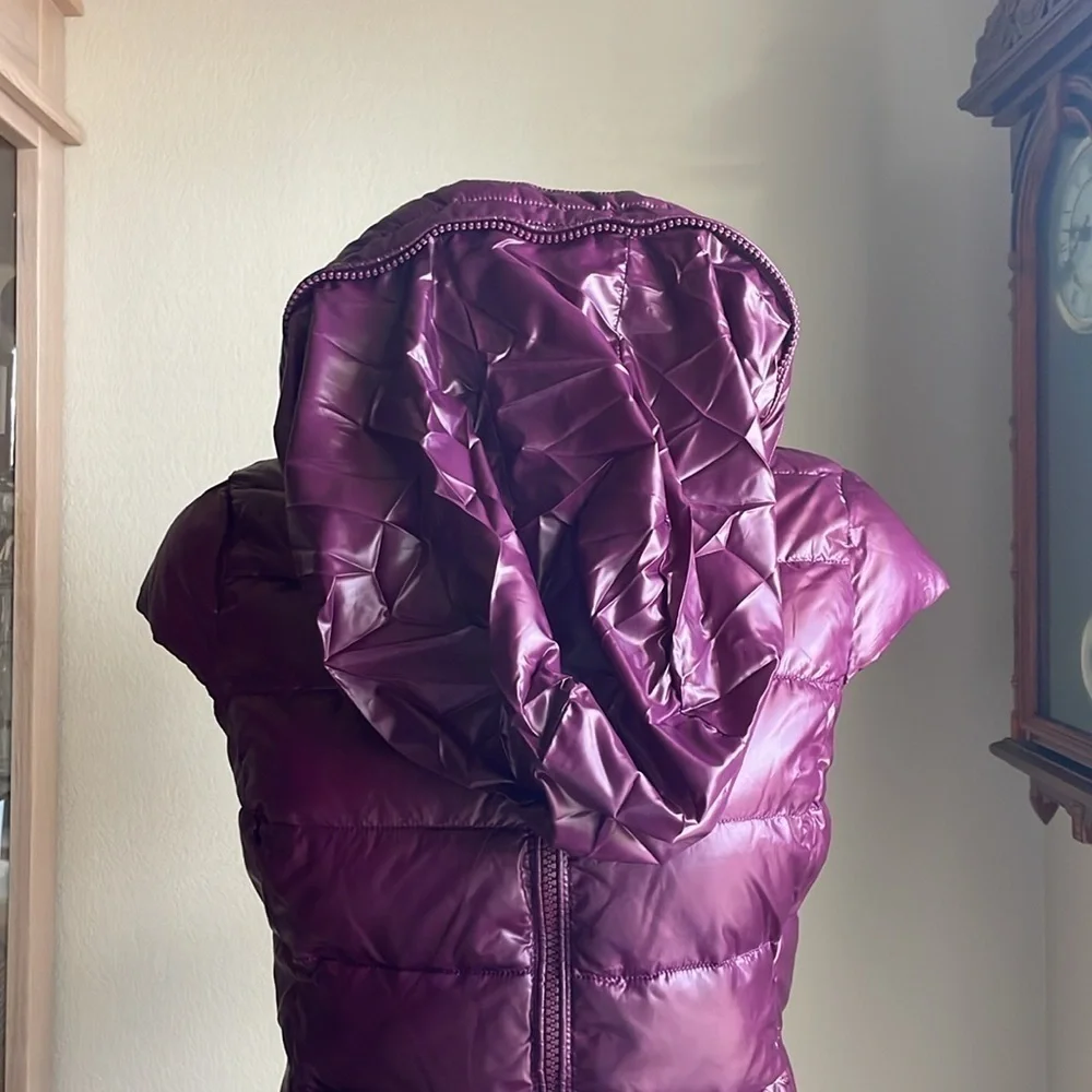 Adidas x Stella McCartney purple puffer vest size small - Picture 4 of 7